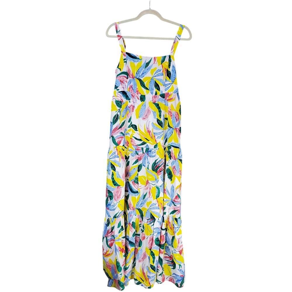 Skies Are Blue Womens Multicolor Floral Print Boho Tiered Maxi Dress Size Medium